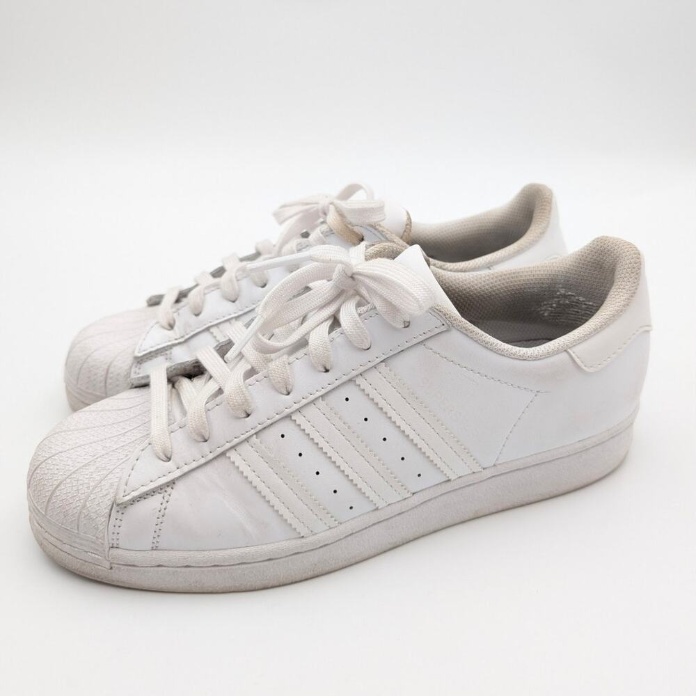 Adidas Superstar Athletic Sneaker Shoes Women's All White Size US9.5 EU42